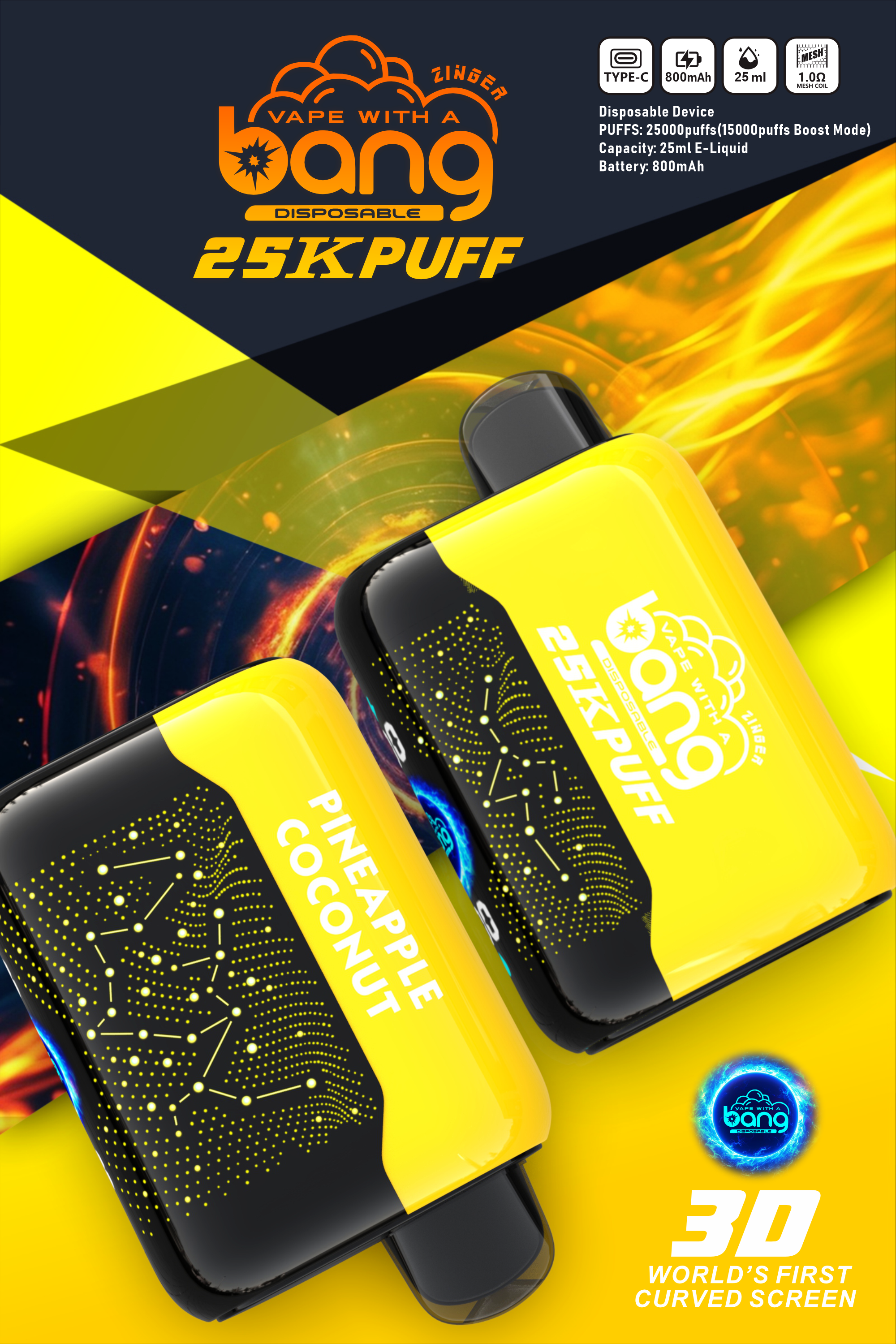 new Bang Starry 25000 Puffs Disposable Vape 15 Flavors