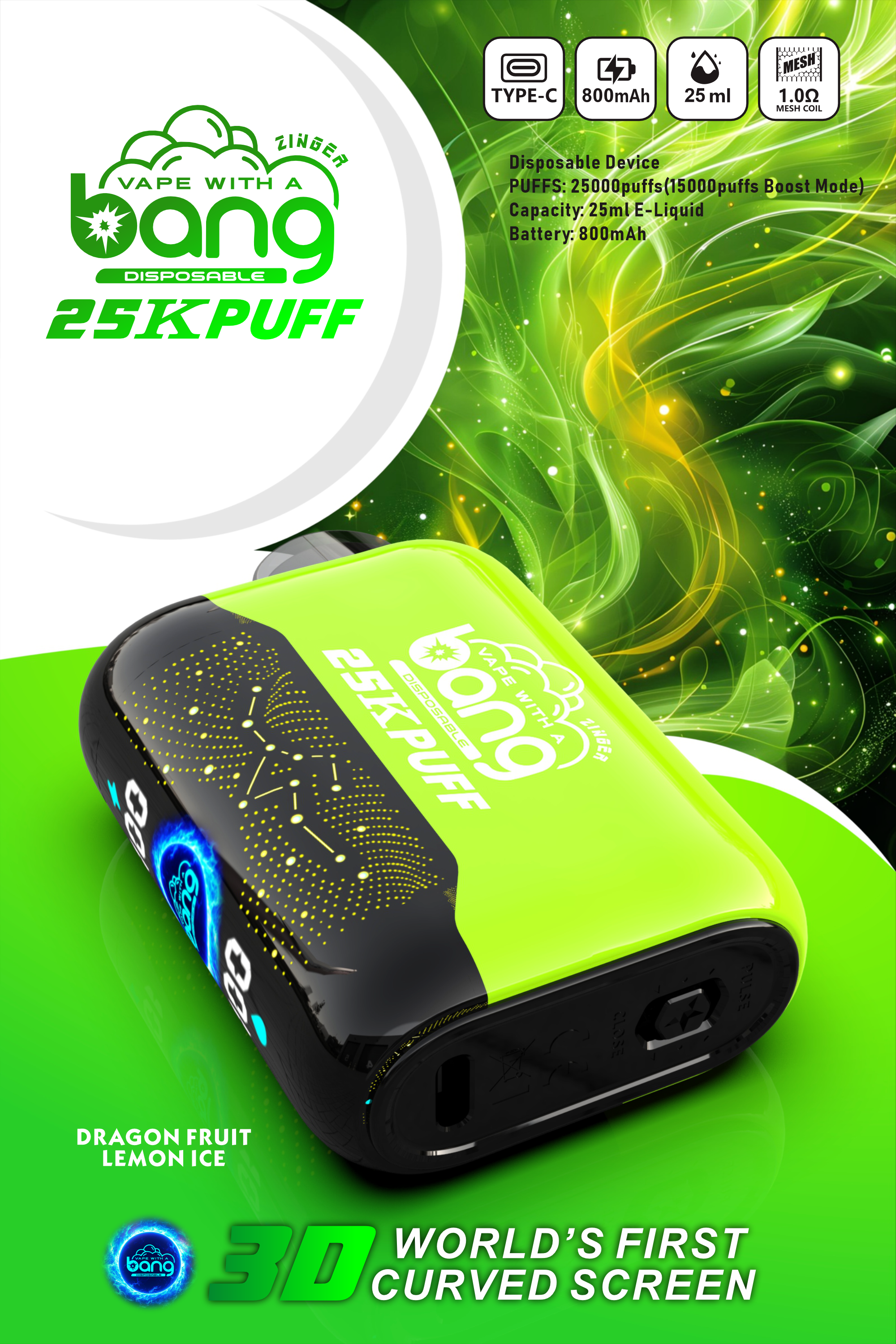 new Bang Starry 25000 Puffs Disposable Vape 15 Flavors