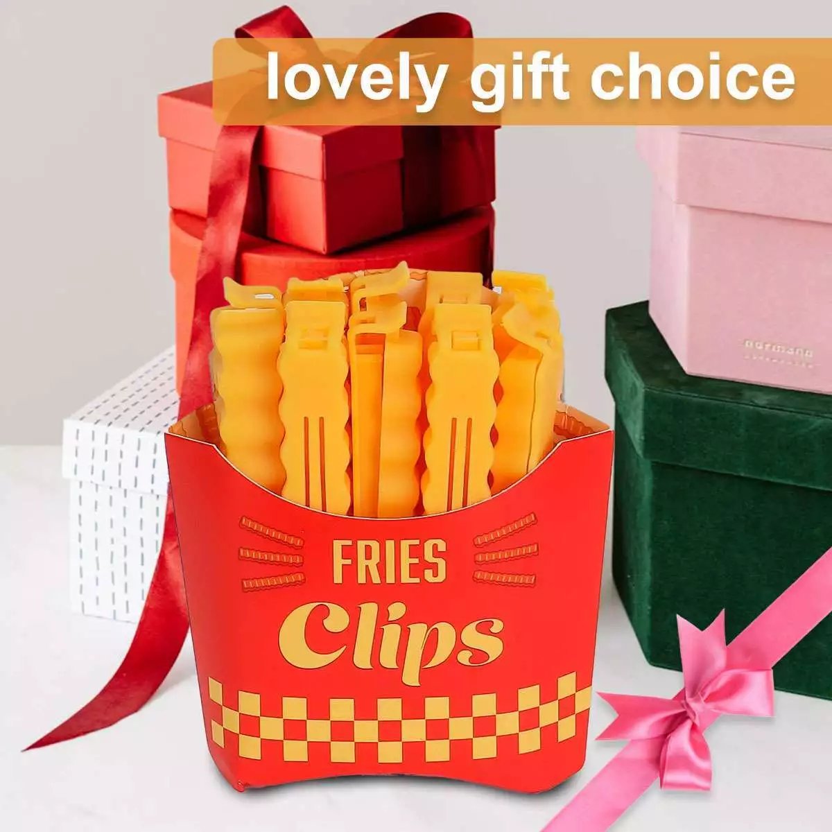 12Pcs Fridge Magnetic Food Bag Clips