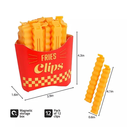 12Pcs Fridge Magnetic Food Bag Clips