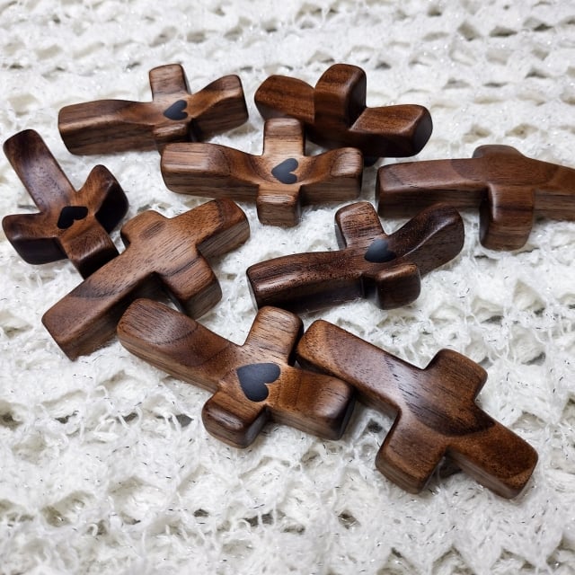 ✝️100% Handmade Wooden Cross My Heart(Raimiy Handmade®)