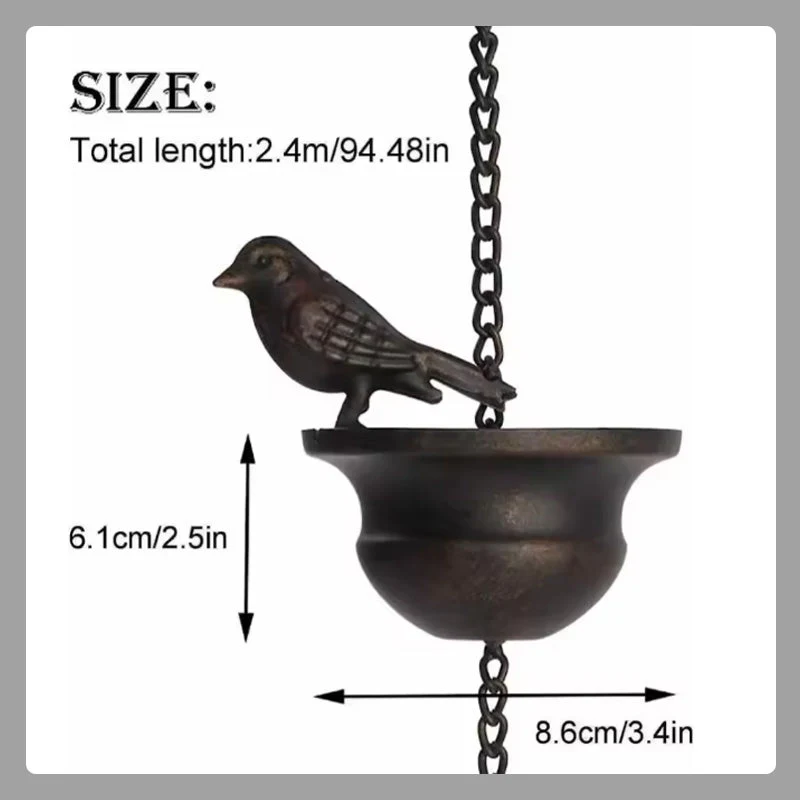 🎉HoT Sale 49% OFF - Bird wind chime rain chain