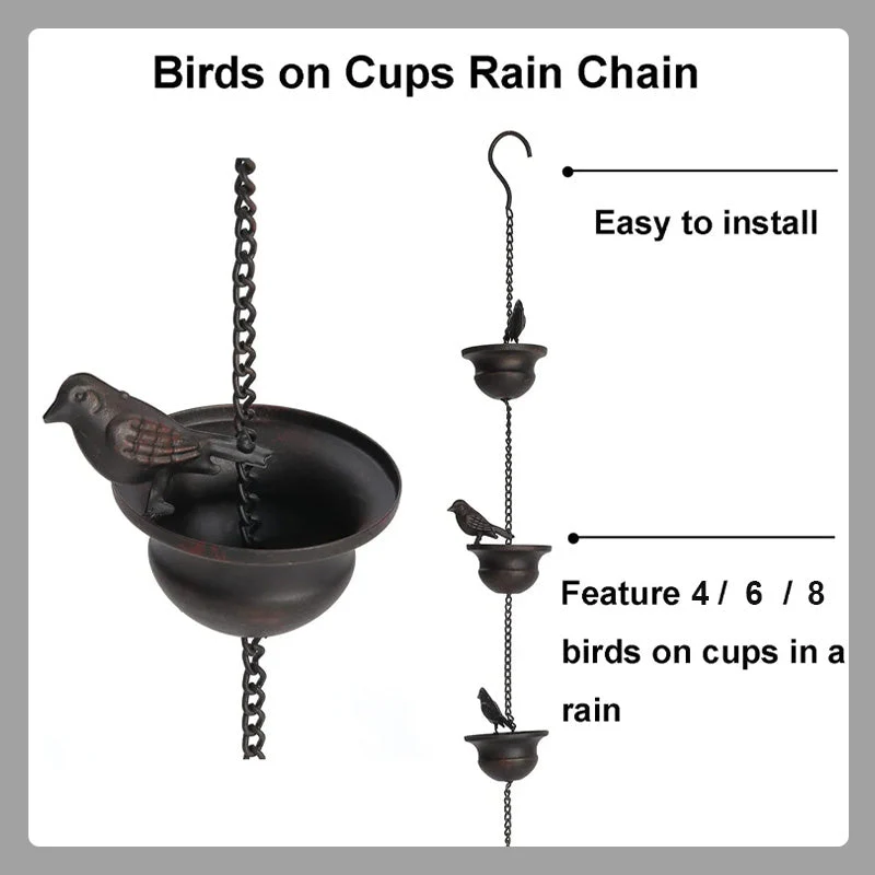 🎉HoT Sale 49% OFF - Bird wind chime rain chain