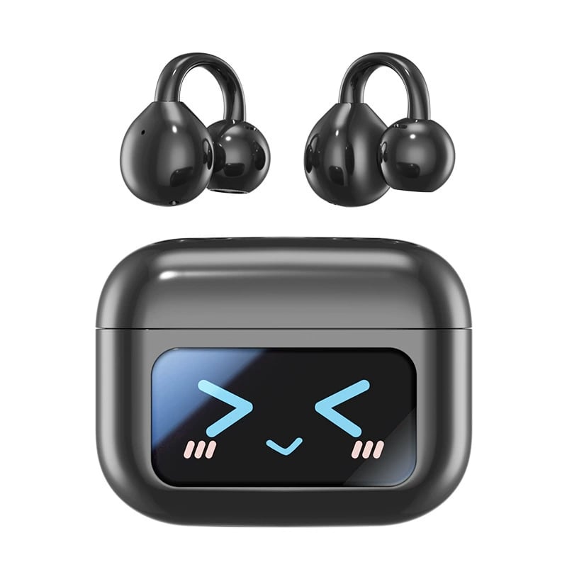 M100 Clip On Ear Headphones with Audio-visual future Touch Screen