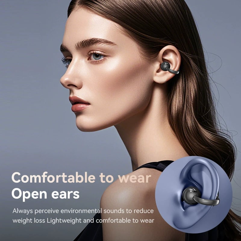 M100 Clip On Ear Headphones with Audio-visual future Touch Screen