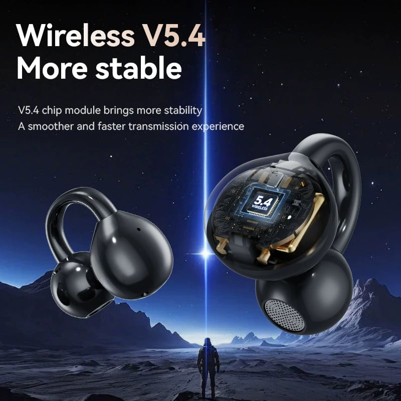 M100 Clip On Ear Headphones with Audio-visual future Touch Screen