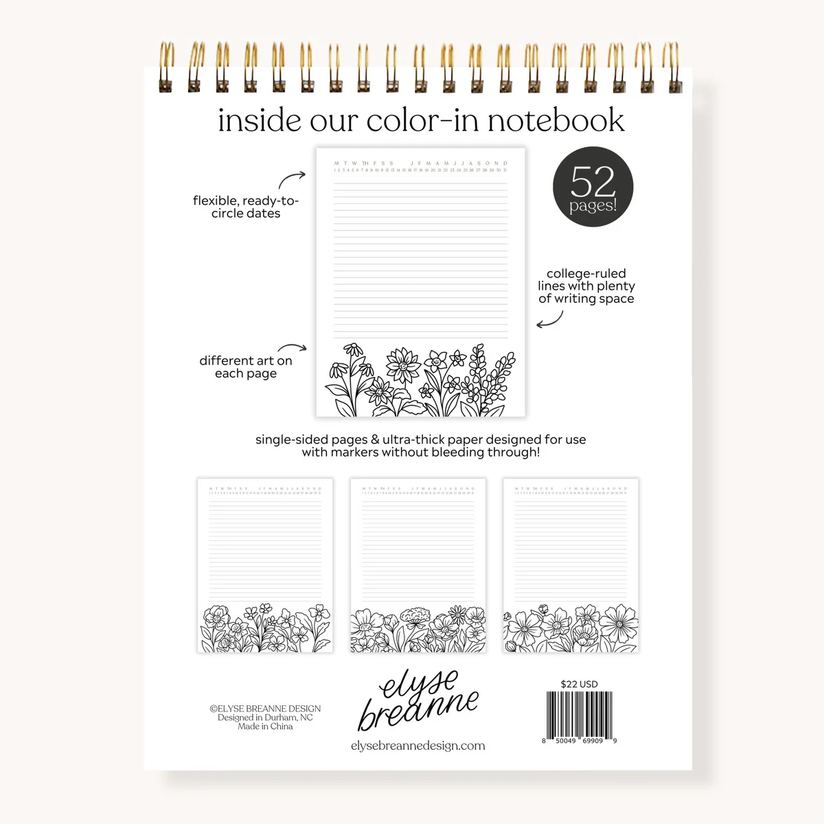 🎨COLOR-IN SPIRAL NOTEBOOK & DAILY PLANNER🧑‍🎨