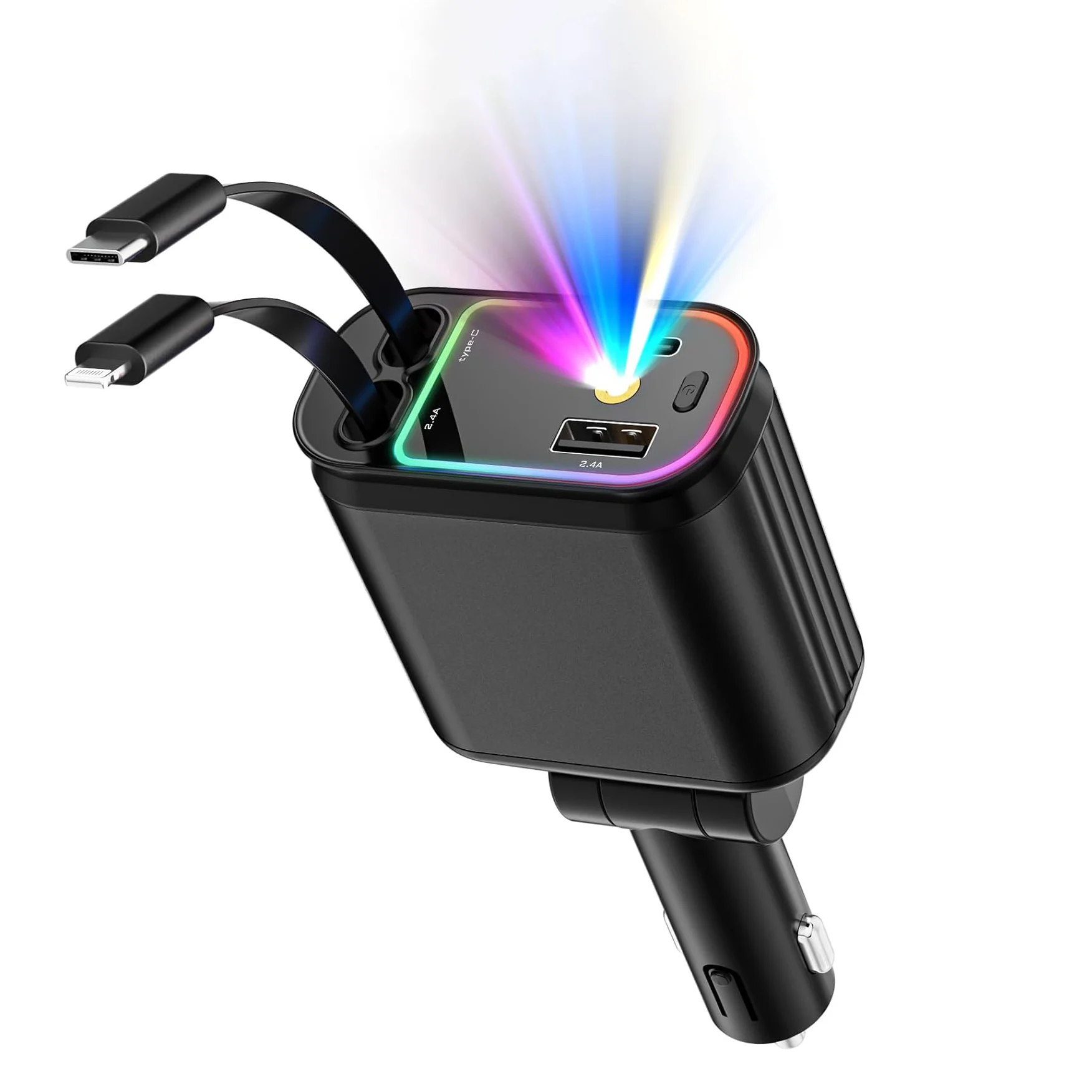 ✨LAST DAY ONLY 49% OFF🔥5 in 1 Retractable Car Charger with Starlight