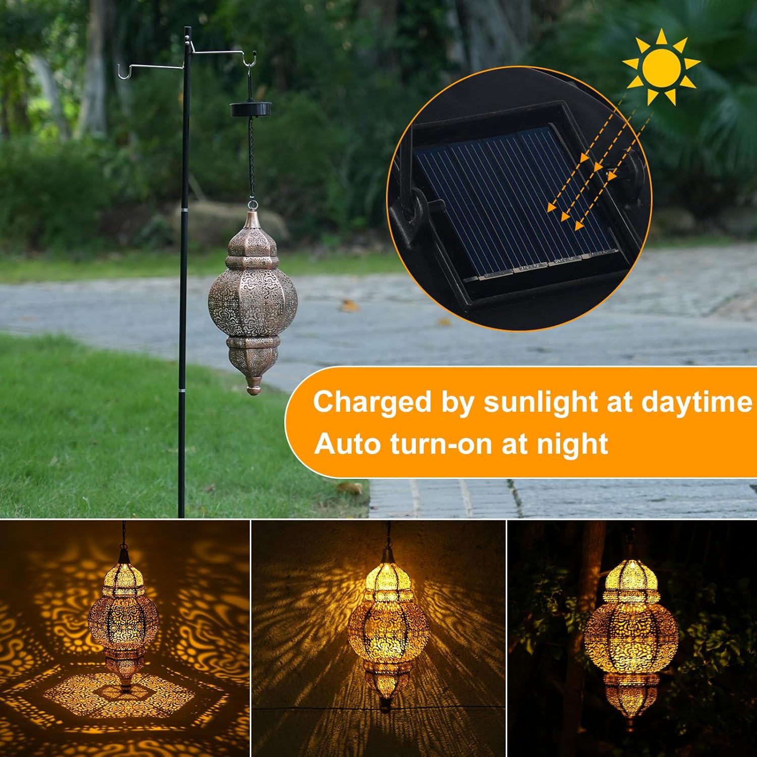 💖Mother's Day Sale 49%OFF🎁Hanging Solar Moroccan Lantern Outdoor Decoration