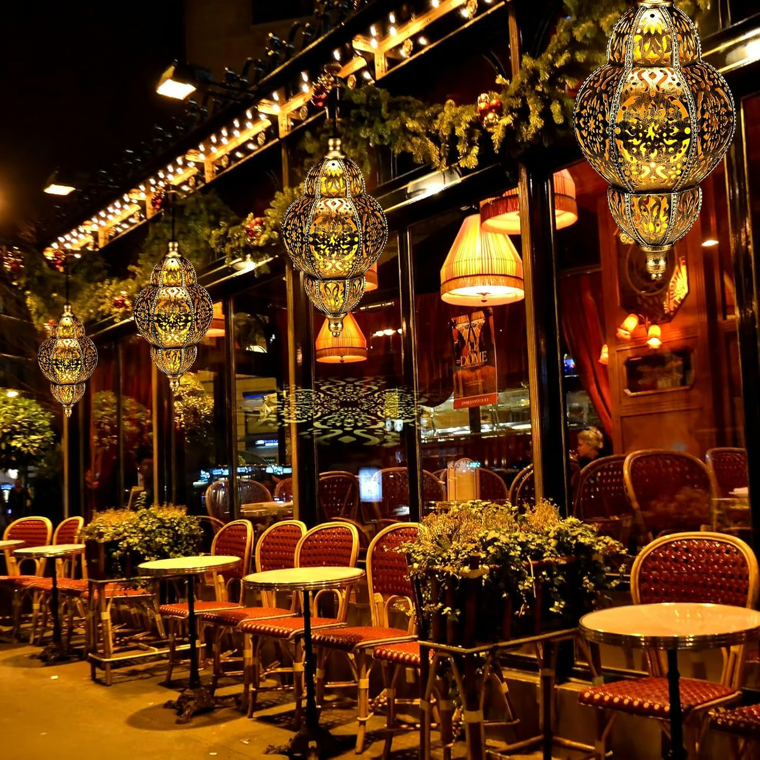 💖Mother's Day Sale 49%OFF🎁Hanging Solar Moroccan Lantern Outdoor Decoration