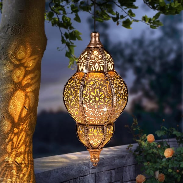 💖Mother's Day Sale 49%OFF🎁Hanging Solar Moroccan Lantern Outdoor Decoration