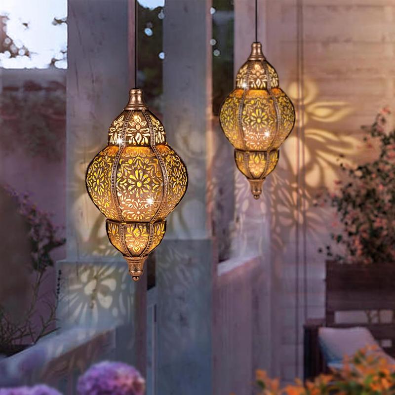 💖Mother's Day Sale 49%OFF🎁Hanging Solar Moroccan Lantern Outdoor Decoration