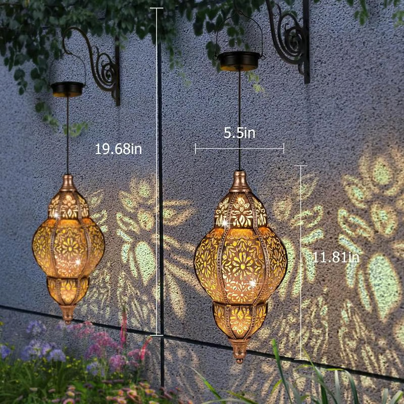 💖Mother's Day Sale 49%OFF🎁Hanging Solar Moroccan Lantern Outdoor Decoration