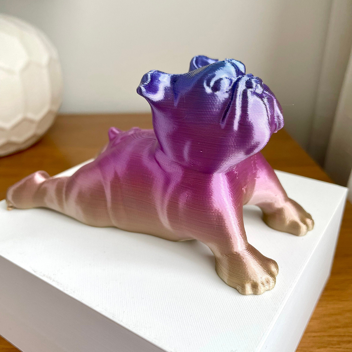 3D Printed Bulldog Yoga Statue Set ( 3 PCS )