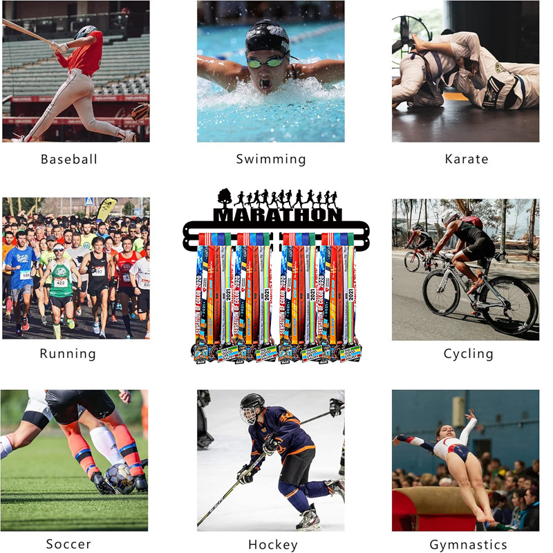 MARATHON- Medal Hanger Holder Display Rack