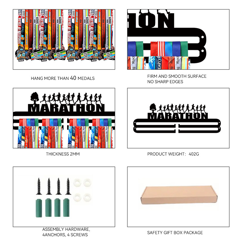 MARATHON- Medal Hanger Holder Display Rack
