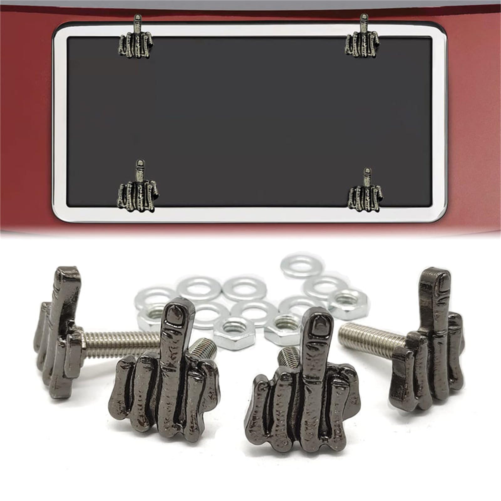 Motorcycle Universal Finger License Plate Screw