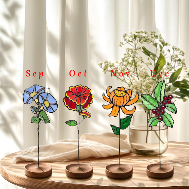 🌹Stained Glass Birth Month Flower