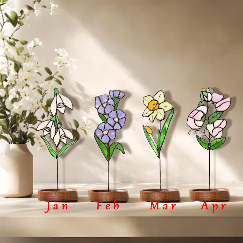 🌹Stained Glass Birth Month Flower