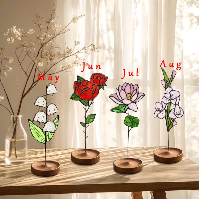 🌹Stained Glass Birth Month Flower