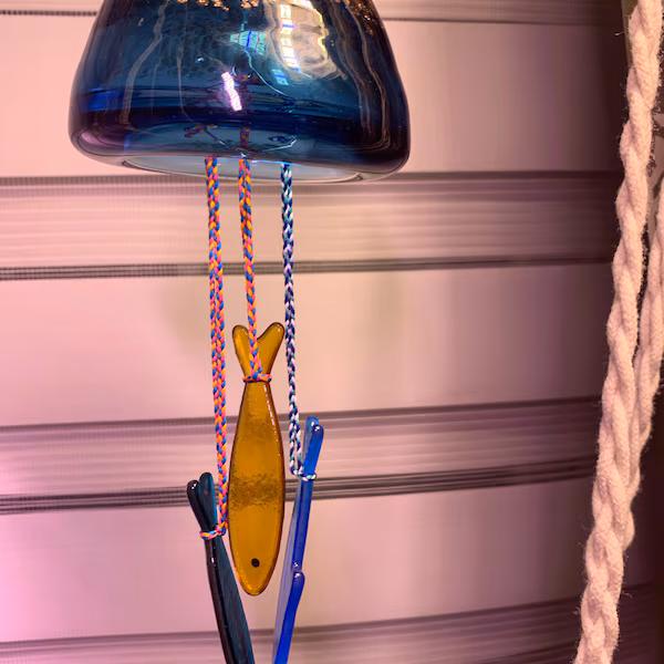 🔥LAST DAY 49% OFF - 🐟️Handmade Stained Glass Sardine Suncatcher!