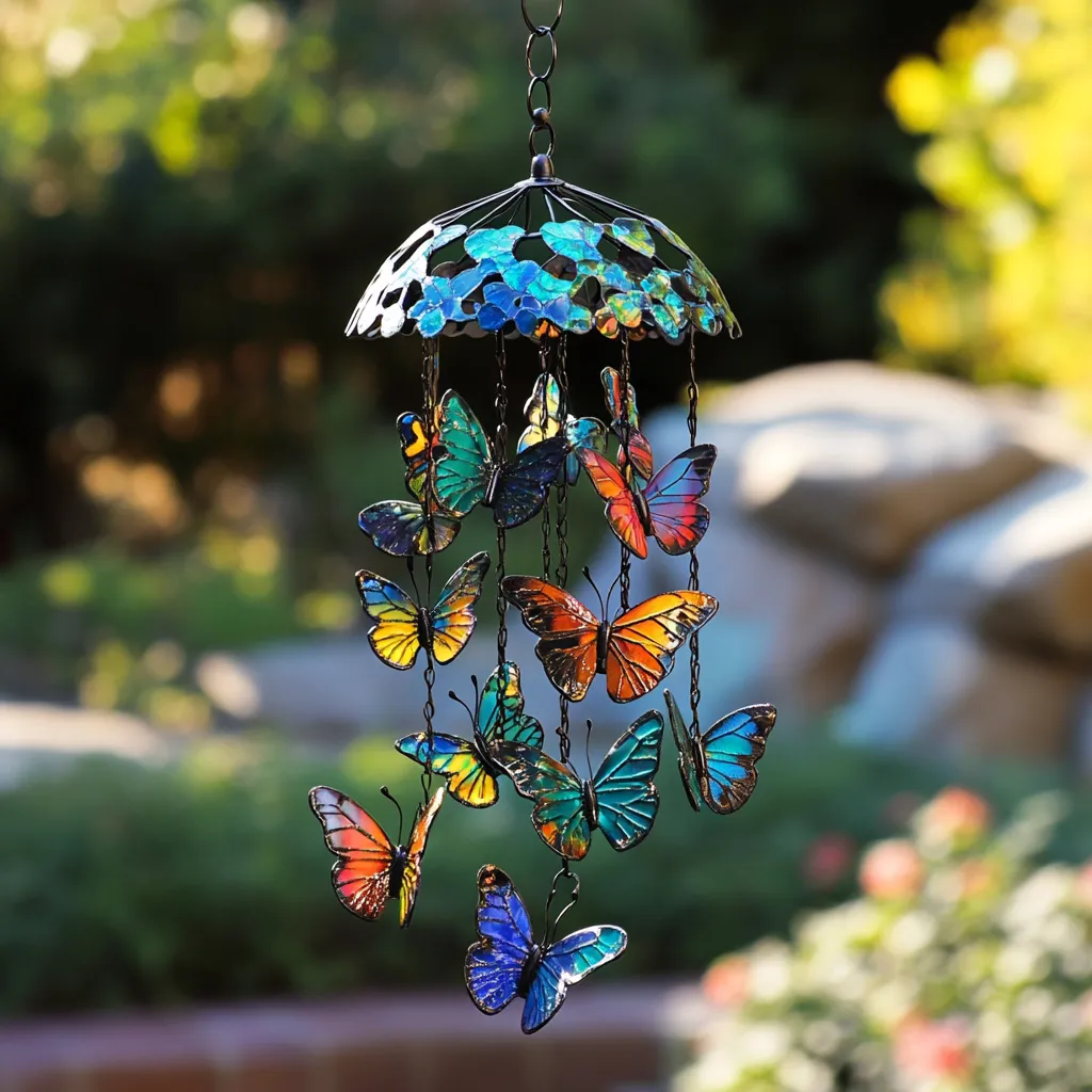 🌈🦋Butterfly Wind Chime Decoration