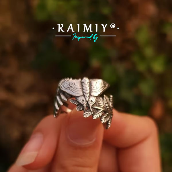 Moth & Fern Adjustable Ring💍