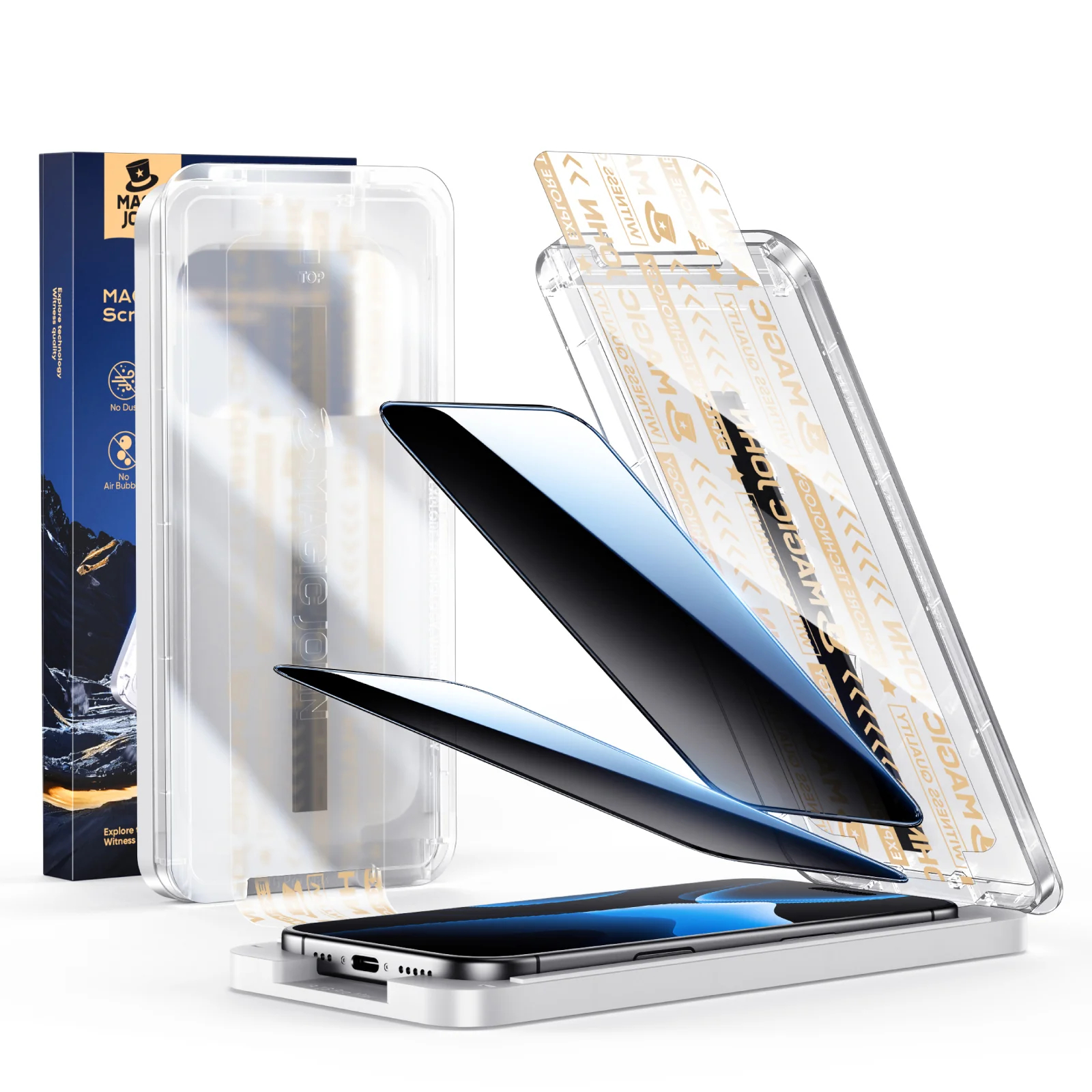 📱2025 New Upgraded Screen Protector For iPhone --Dust Free Without Bubbles