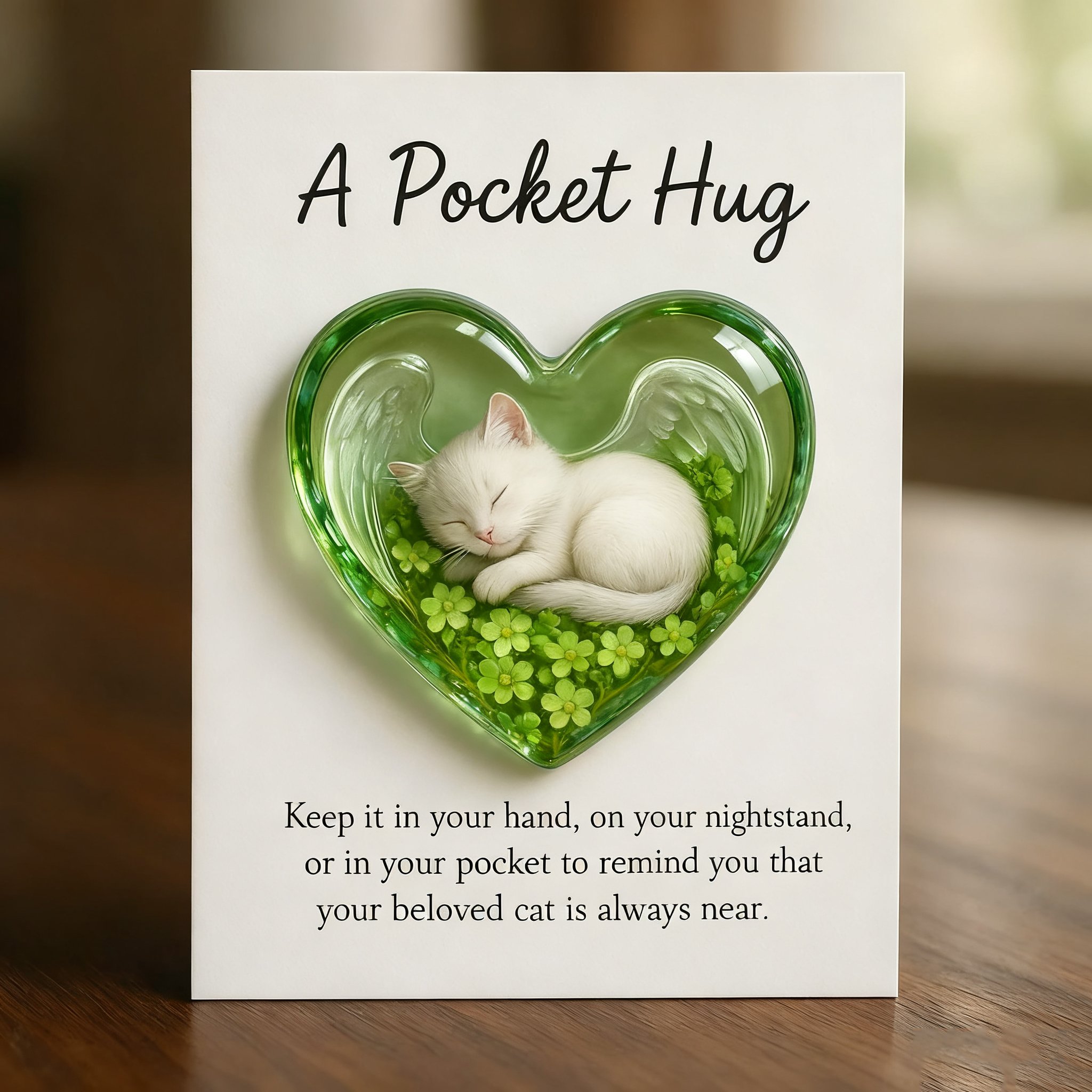 💝Forever in My Heart🐾Cats in Heaven Heart-Shaped Pocket Hug👼