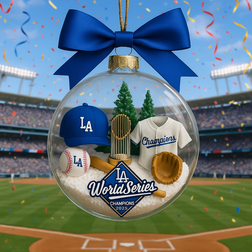 2025 LA Dodgers World Series Champions Ornament