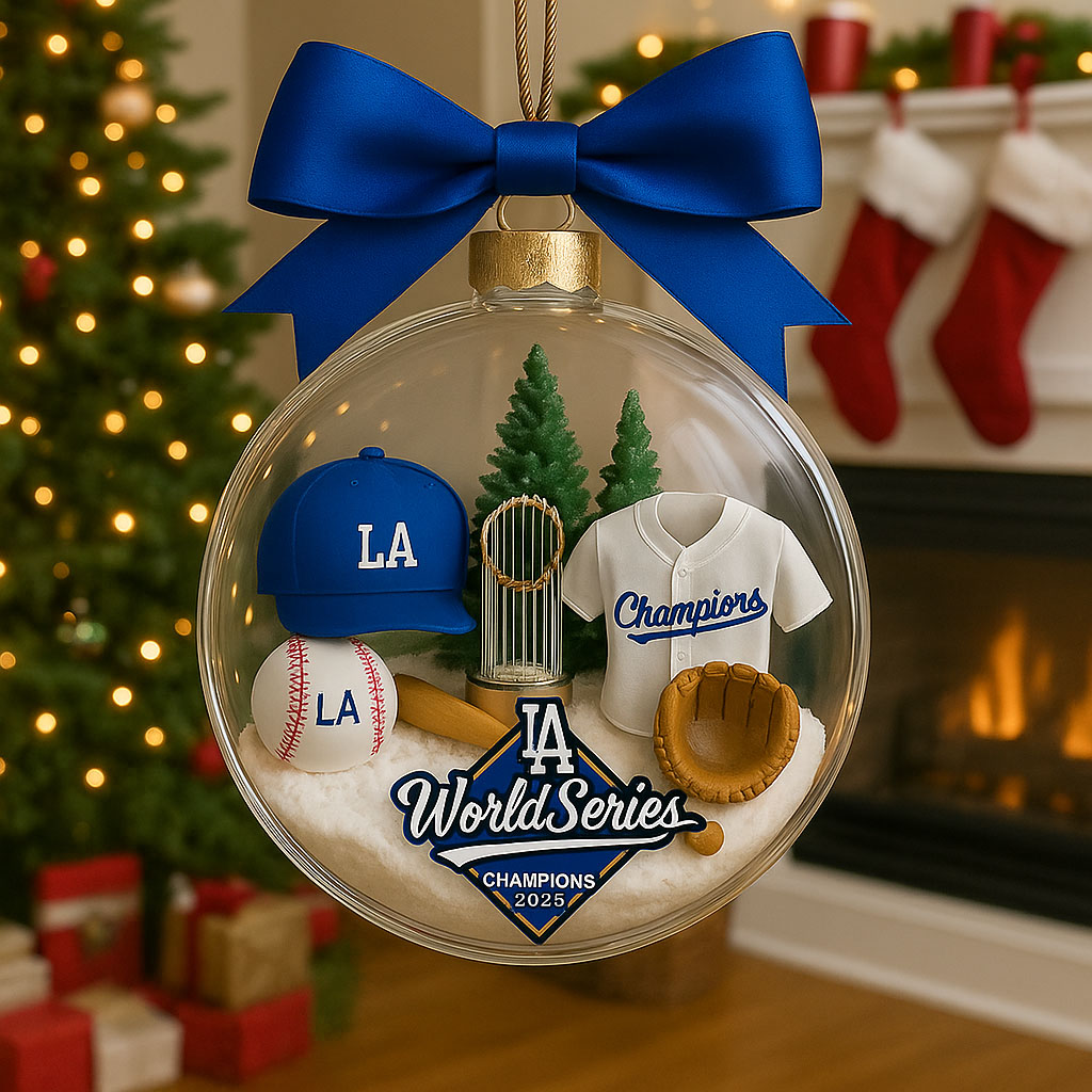 2025 LA Dodgers World Series Champions Ornament