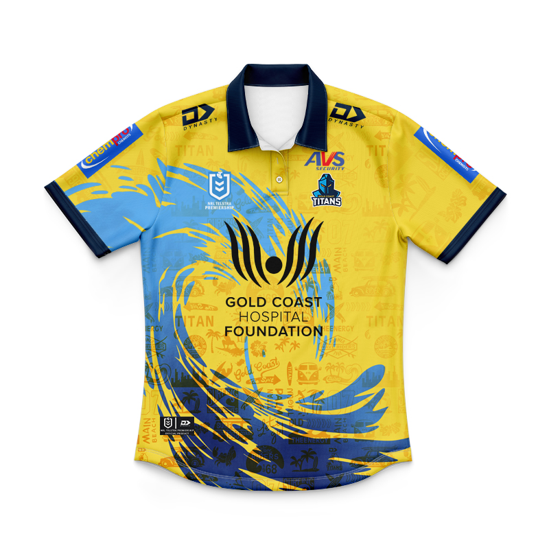 Kid's NRL Gold Coast Titans 2024 City Polo Shirt