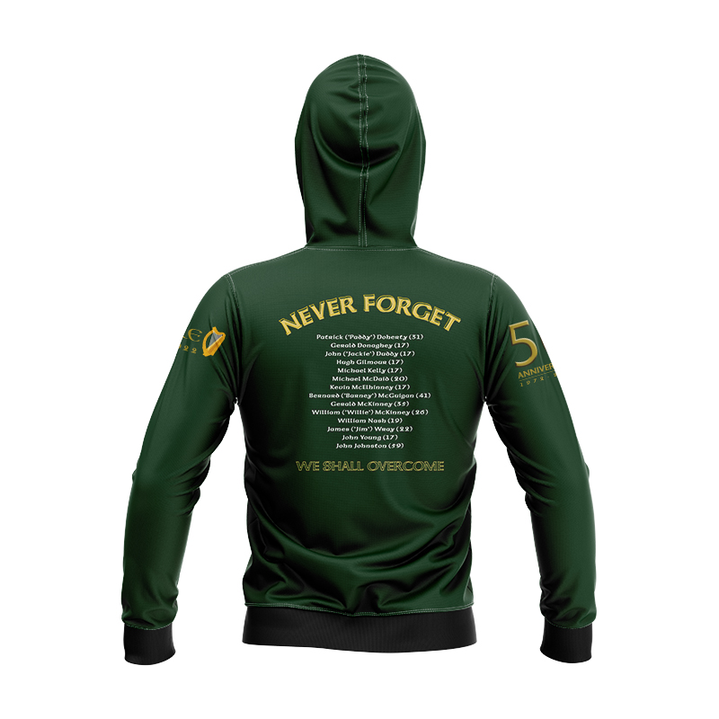 Kid's GAA Derry Bloody Sunday Commemorative Green Hoodie