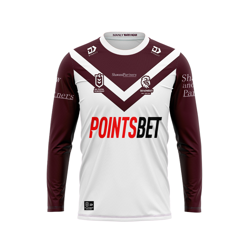 NRL Manly Warringah Sea Eagles 2024 Long Sleeve Away Jersey