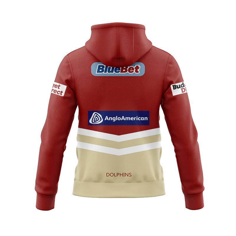 NRL Dolphins 2024 Home Zipper Hoodie