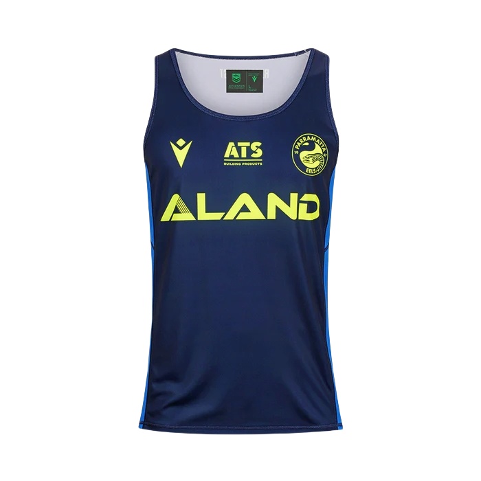 NRL Parramatta Eels 2024 Navy Training Singlet