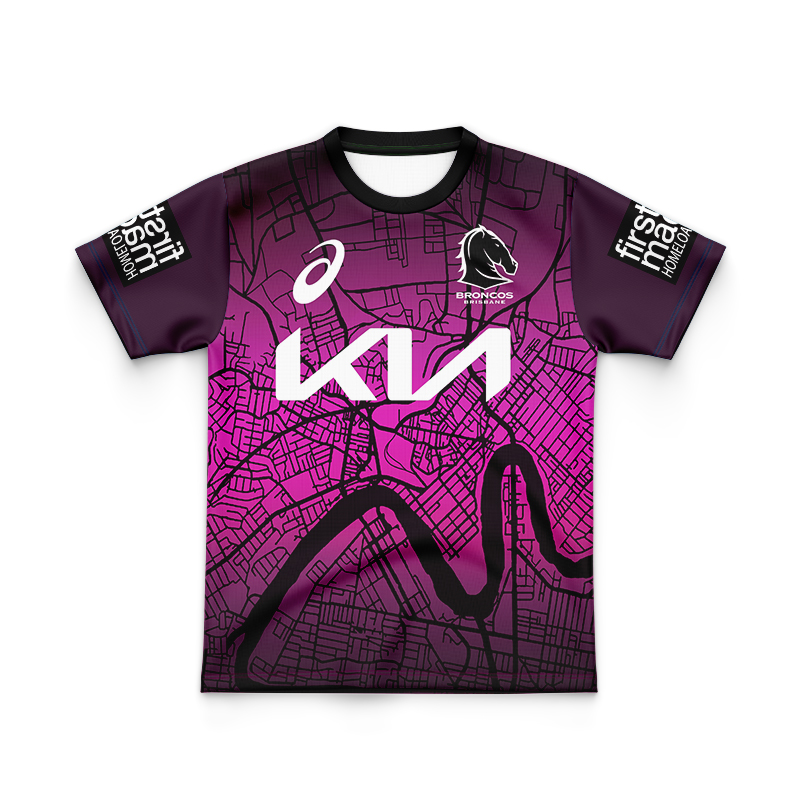 Kid's NRL Brisbane Broncos 2024 Training Jersey