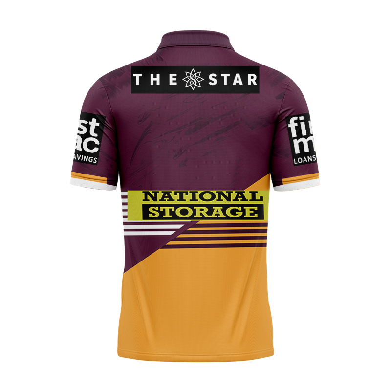 NRL Brisbane Broncos 2024 Home Polo Shirt