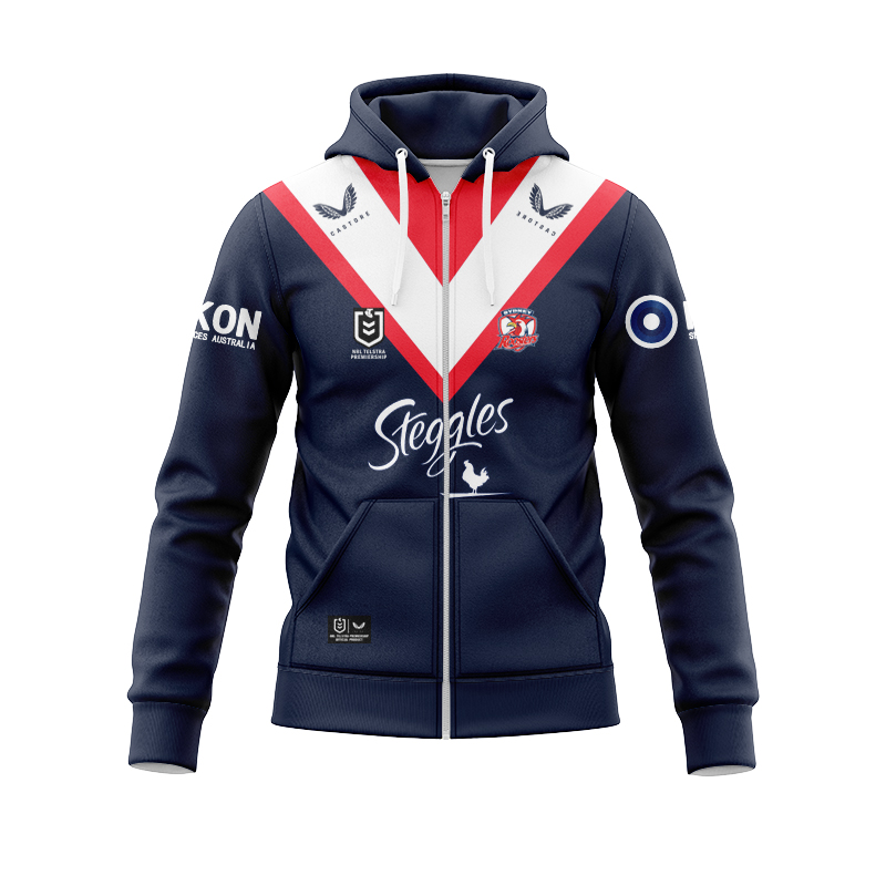 NRL Sydney Roosters 2024 Home Zipper Hoodie