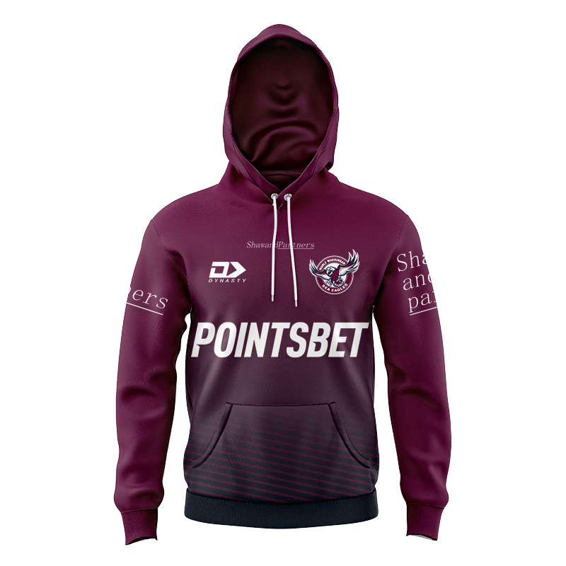 Kid's NRL Manly Warringah Sea Eagles 2024 Maroon Training Hoodie