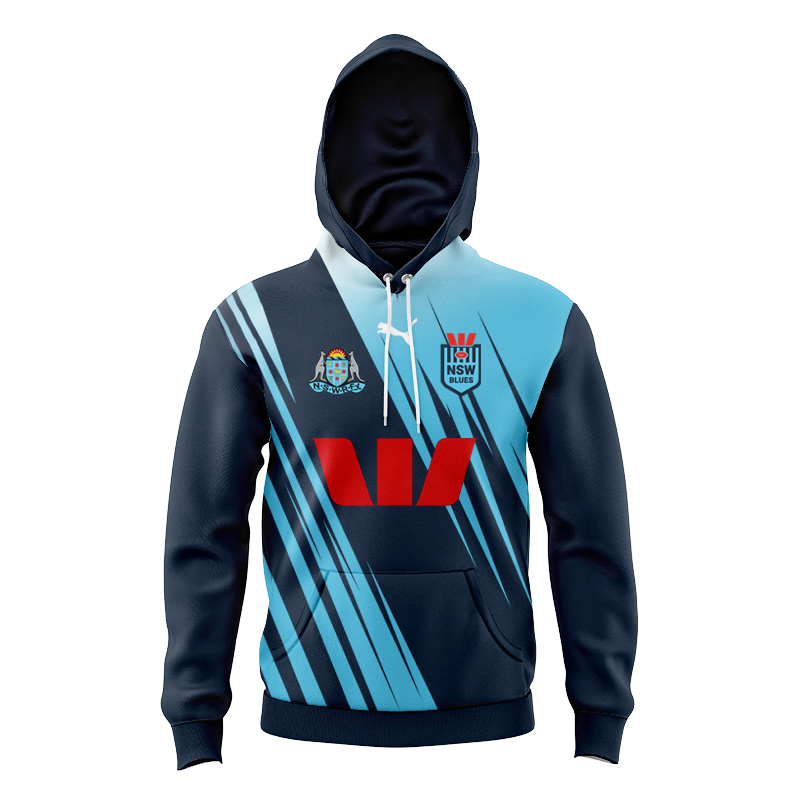 Kid's NRL NSW Blues 2024 Captains Run Hoodie