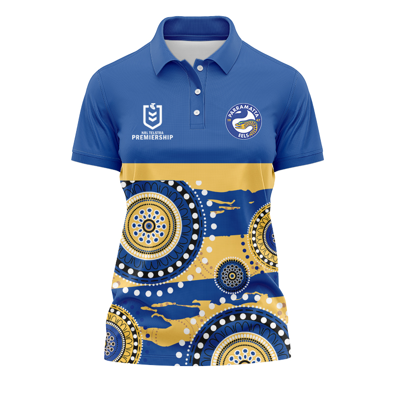 Women's NRL Parramatta Eels 2024 Aboriginal Polo Shirt