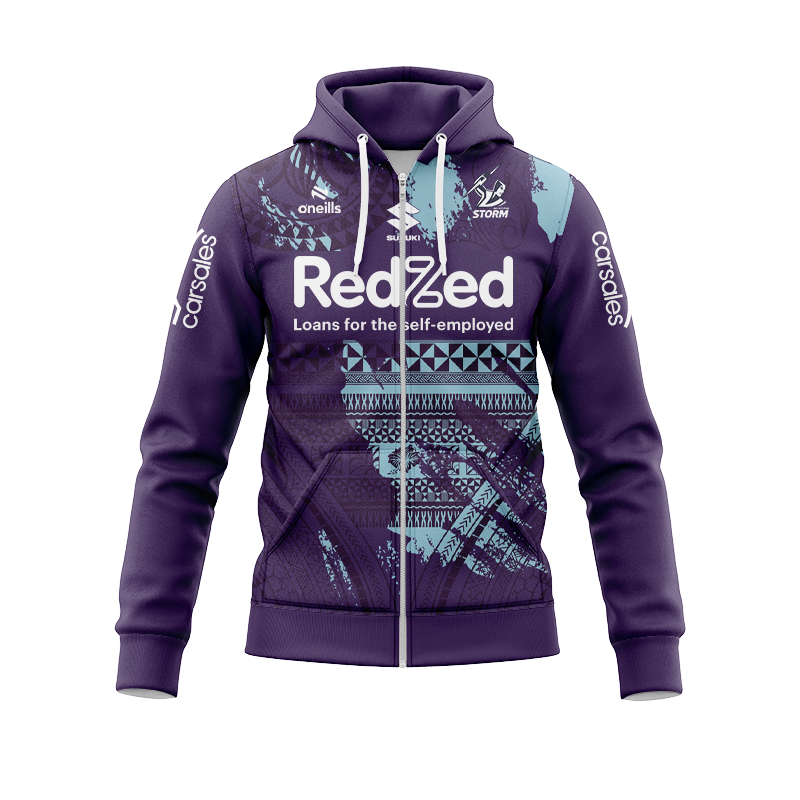 NRL Melbourne Storm 2024 Multicultural Zipper Hoodie