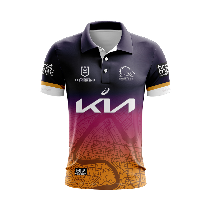 NRL Brisbane Broncos 2023 Alternate Polo Shirt