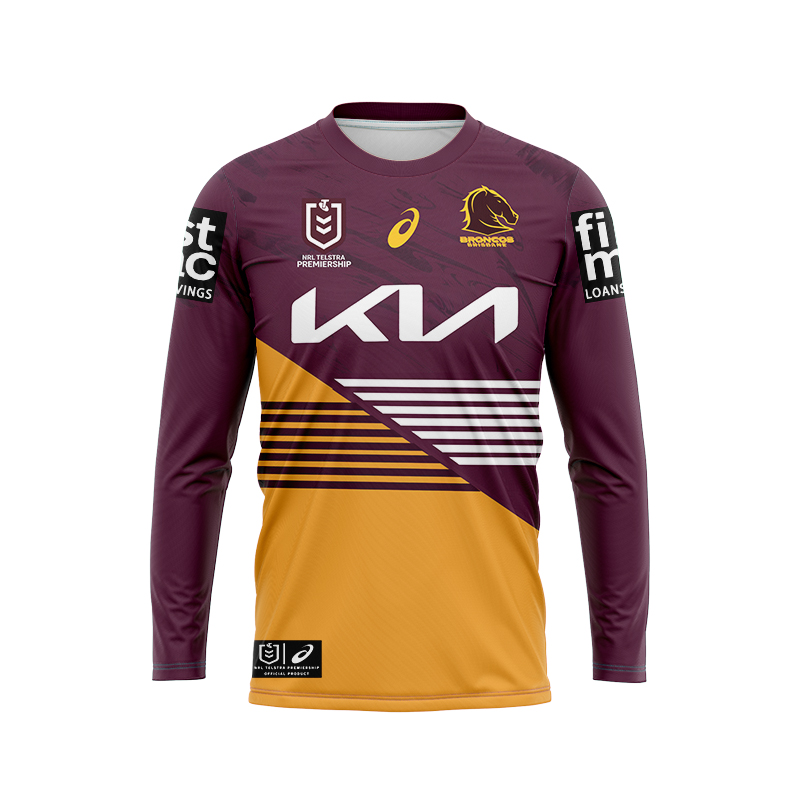 NRL Brisbane Broncos 2024 Long Sleeve Home Jersey