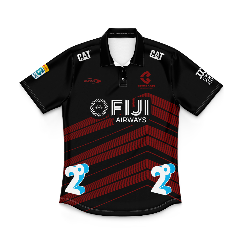 Kid's Canterbury Crusaders Super Rugby 2024 Away Polo Shirt