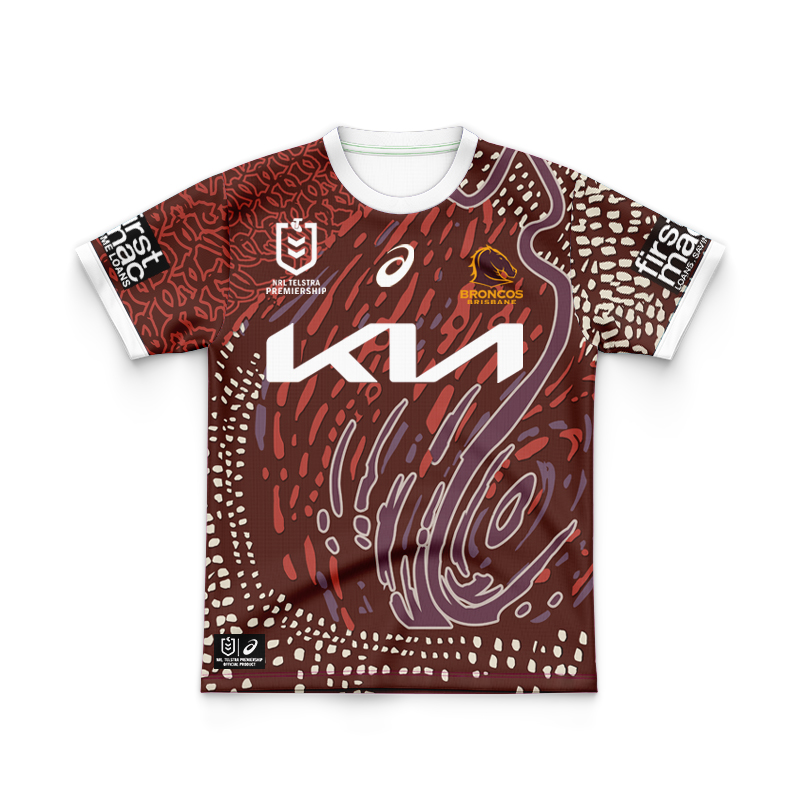 Kid's NRL Brisbane Broncos 2024 Indigenous Jersey
