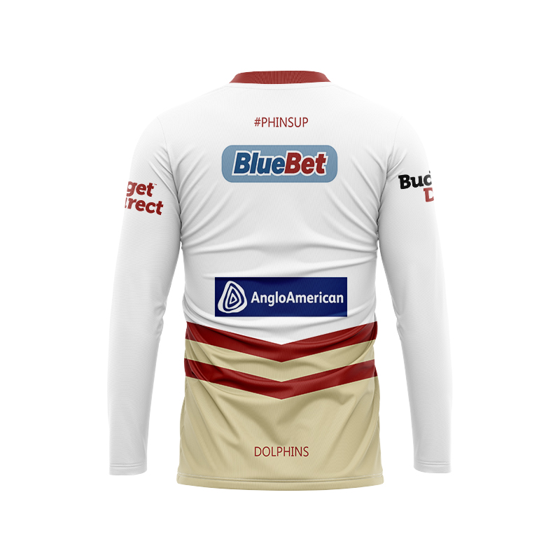 NRL Dolphins 2024 Long Sleeve Away Jersey