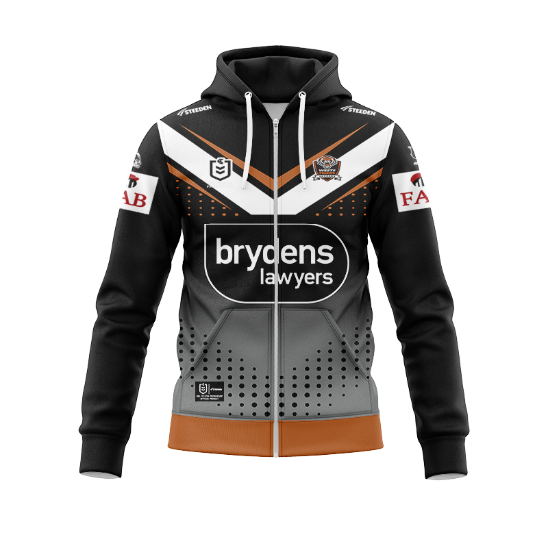 NRL Wests Tigers 2024 Home Zipper Hoodie