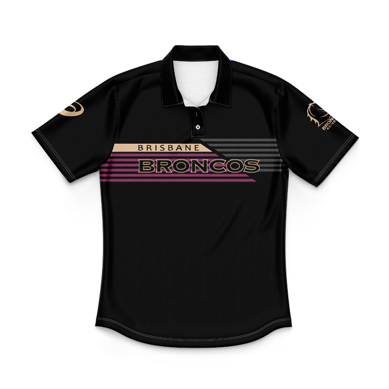 Kid's NRL Brisbane Broncos 2024 Travel Polo Shirt